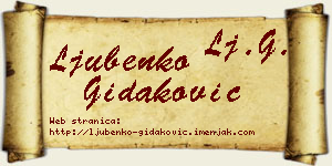 Ljubenko Gidaković vizit kartica